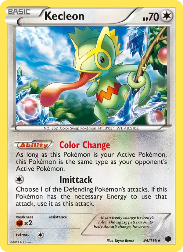 Kecleon 94 card from Plasma Freeze