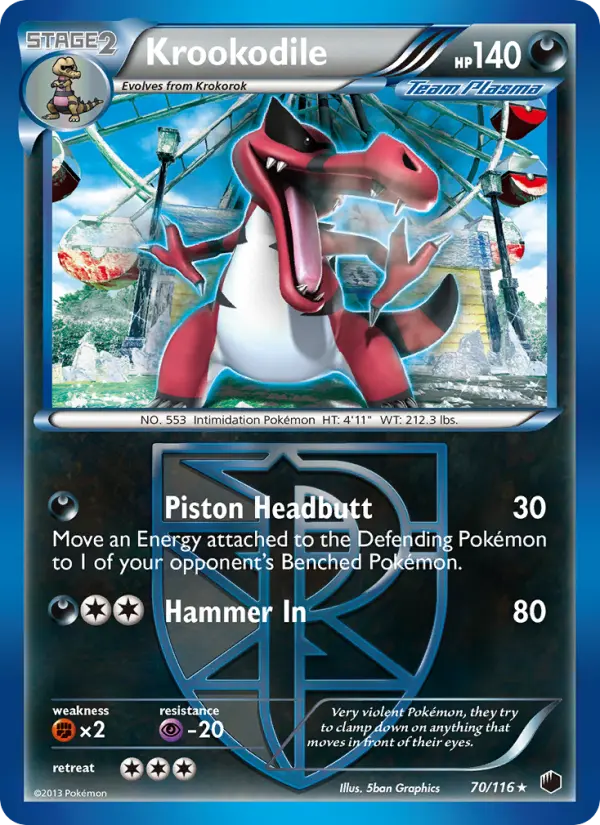 Krookodile 70 card from Plasma Freeze