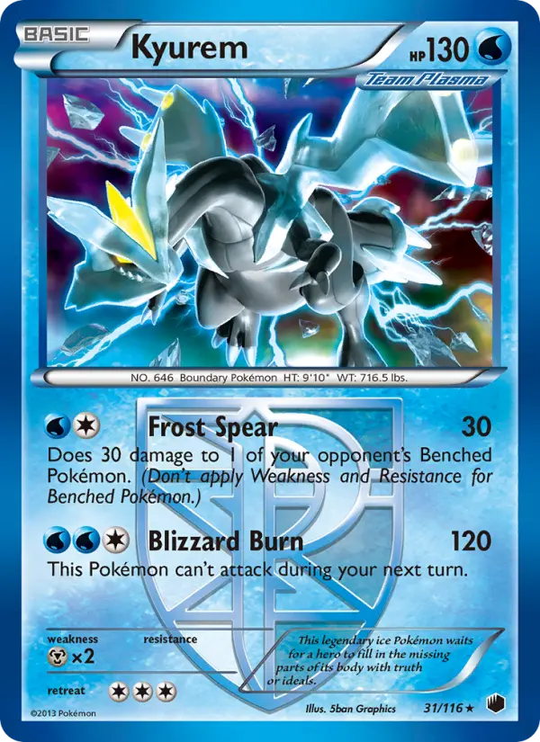 Kyurem 31 — Plasma Freeze 31, Holofoil finish