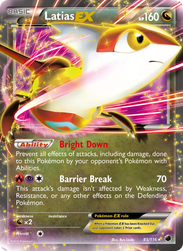 Latias-EX 85 card from Plasma Freeze