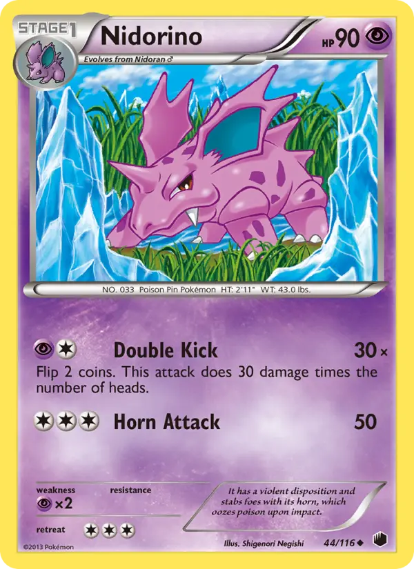 Nidorino 44 card from Plasma Freeze