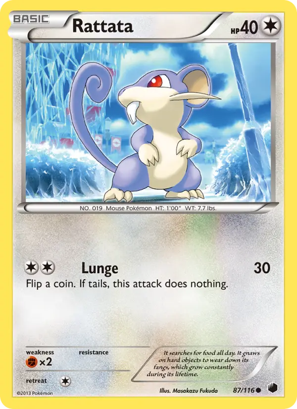 Rattata 87 card from Plasma Freeze