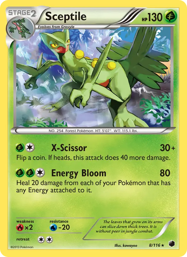 Sceptile 8 card from Plasma Freeze