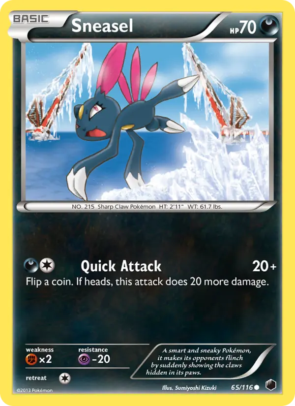 Sneasel 65 card from Plasma Freeze