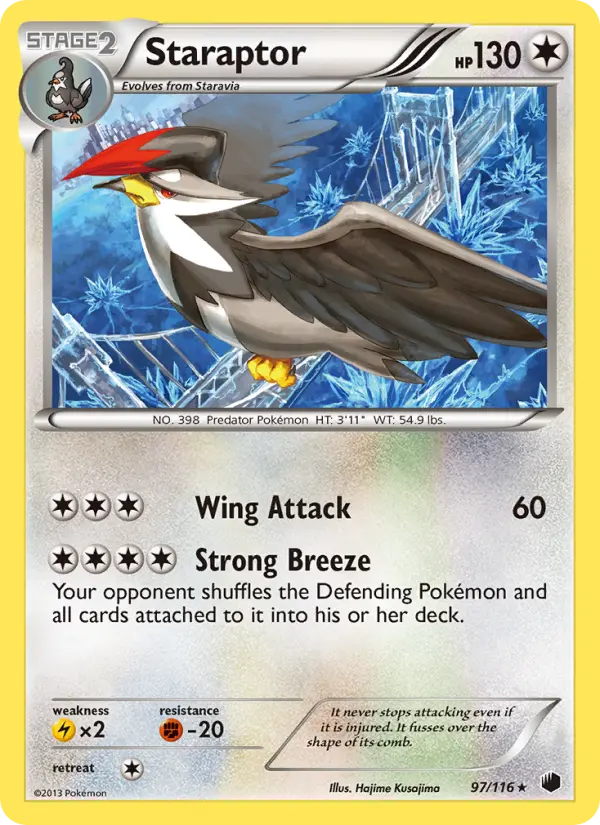 Staraptor 97 card from Plasma Freeze