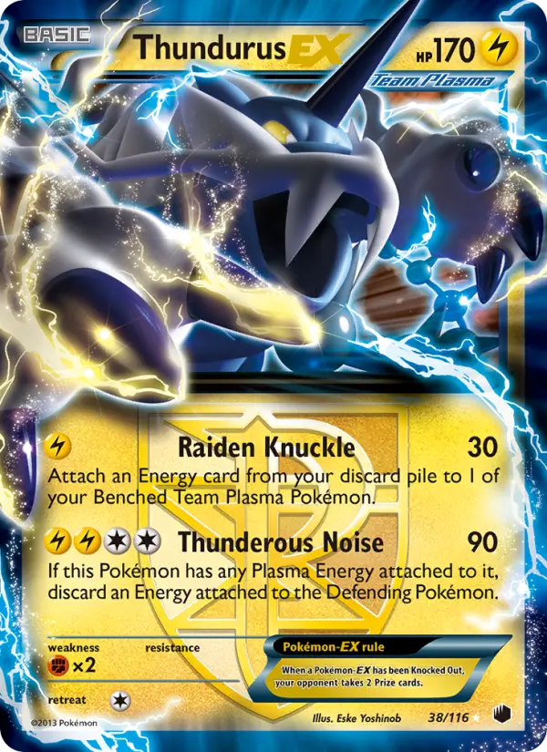 Thundurus-EX 38 card from Plasma Freeze