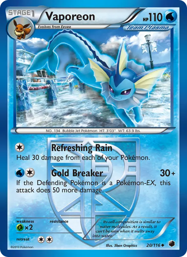 Vaporeon 20 — Plasma Freeze 20, Normal finish