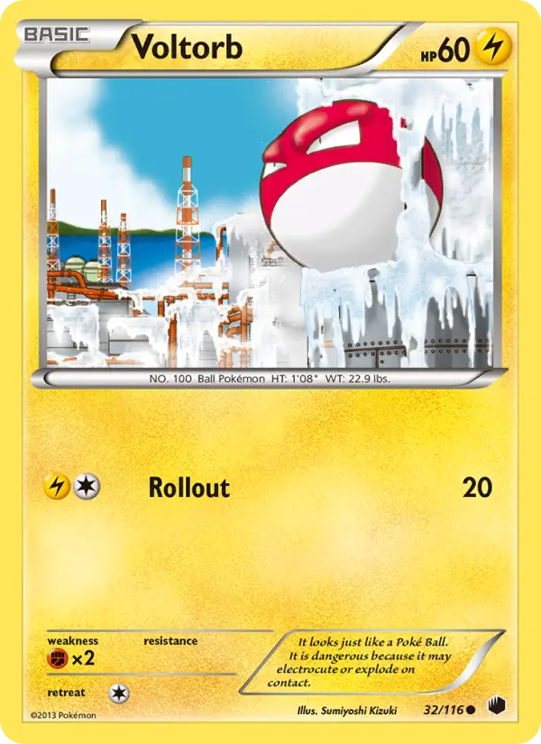 Voltorb 32 card from Plasma Freeze