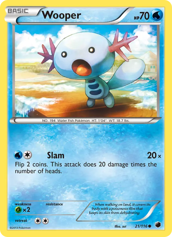 Wooper 21 card from Plasma Freeze