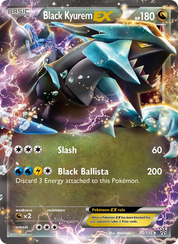 Black Kyurem-EX 95 — Plasma Storm 95, Holofoil finish