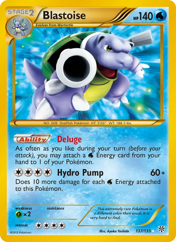 Blastoise 137 — Plasma Storm 137, Holofoil finish