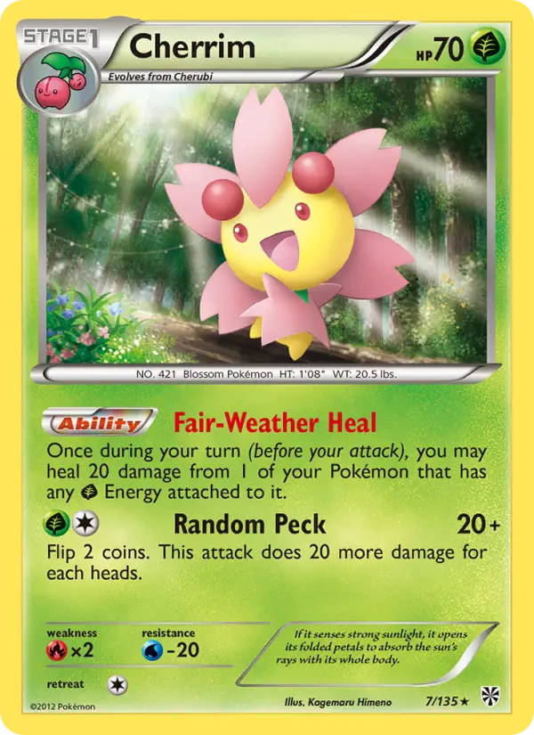 Cherrim 7 card from Plasma Storm