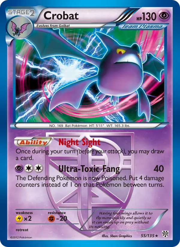 Crobat 55 card from Plasma Storm