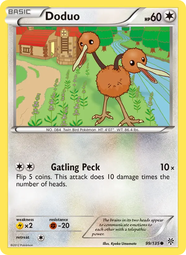 Doduo 99 card from Plasma Storm