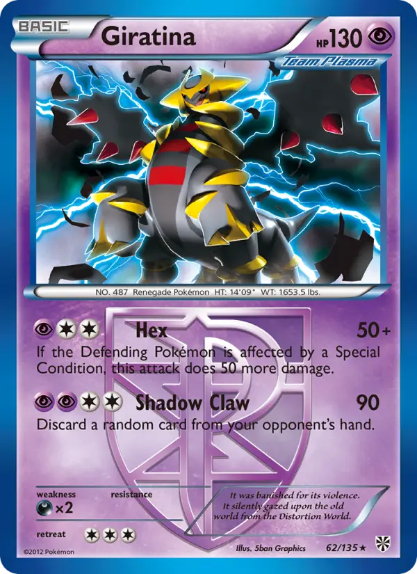 Giratina 62 card from Plasma Storm