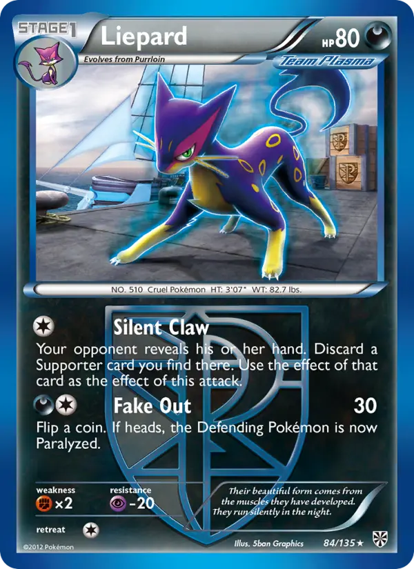 Liepard 84 card from Plasma Storm