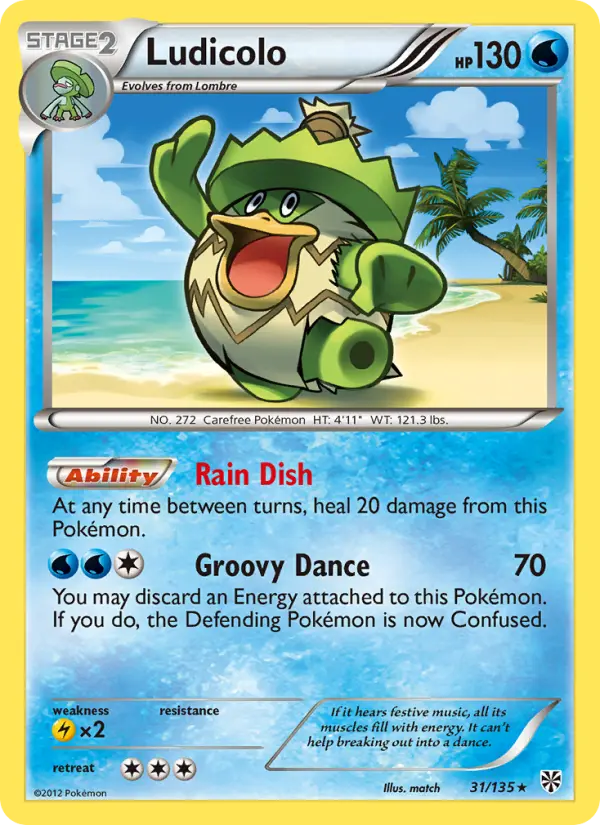 Ludicolo 31 card from Plasma Storm