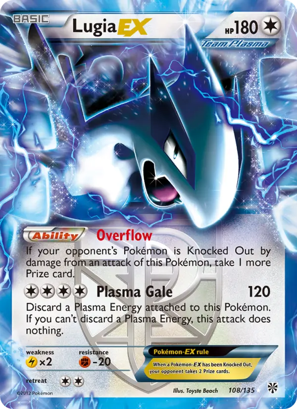 Lugia-EX 108 — Plasma Storm 108, Holofoil finish