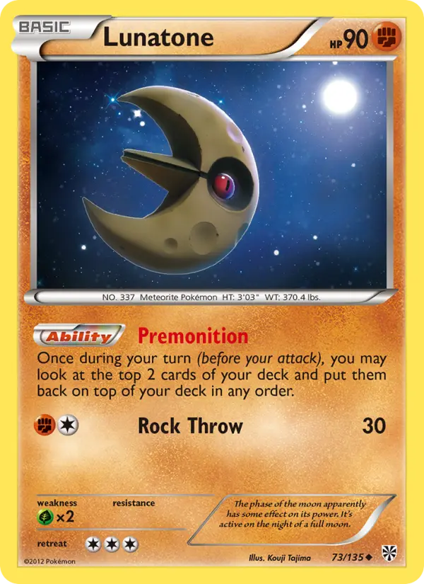 Lunatone 73 card from Plasma Storm