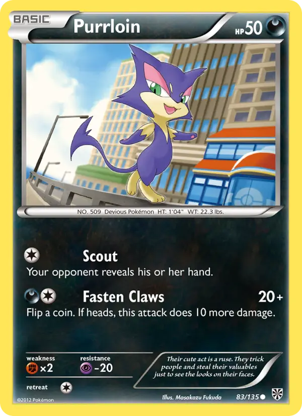 Purrloin 83 card from Plasma Storm