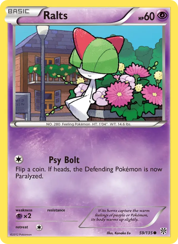 Ralts 59 card from Plasma Storm