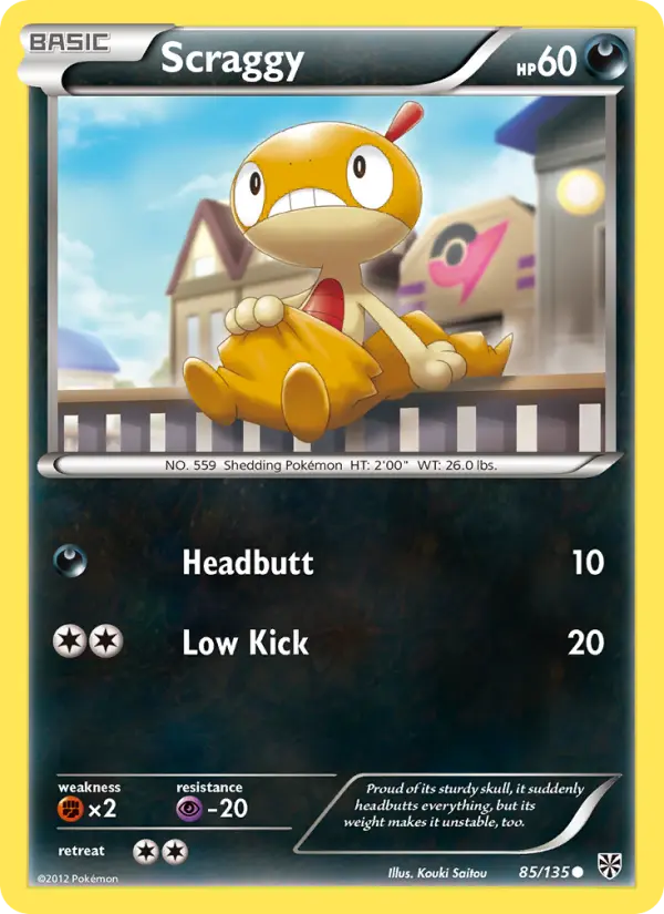 Scraggy 85 card from Plasma Storm