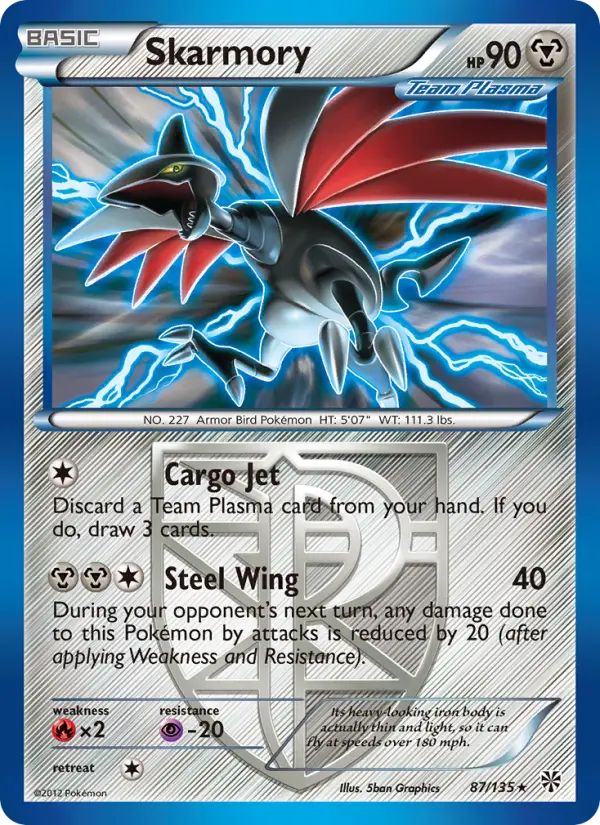 Skarmory 87 card from Plasma Storm