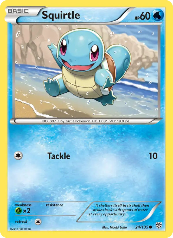 Squirtle 24 card from Plasma Storm