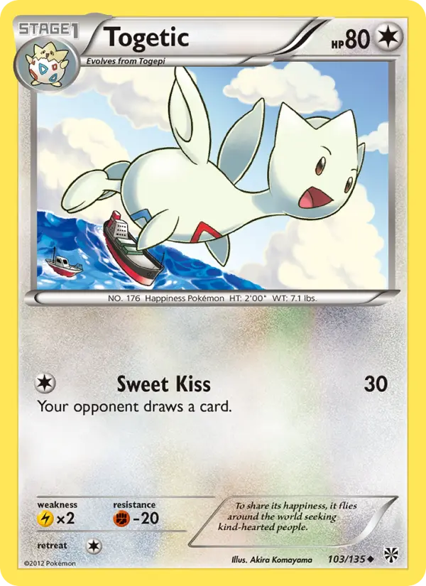 Togetic 103 card from Plasma Storm