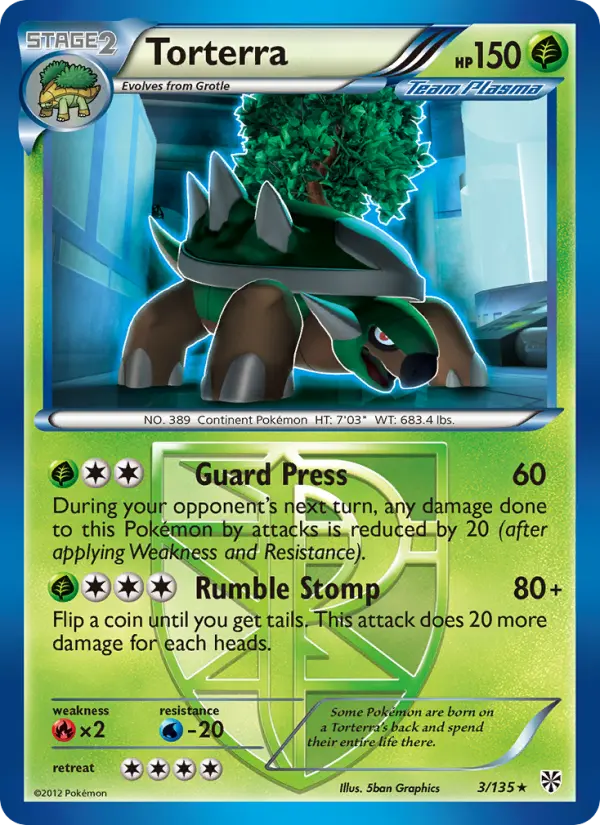 Torterra 3 card from Plasma Storm