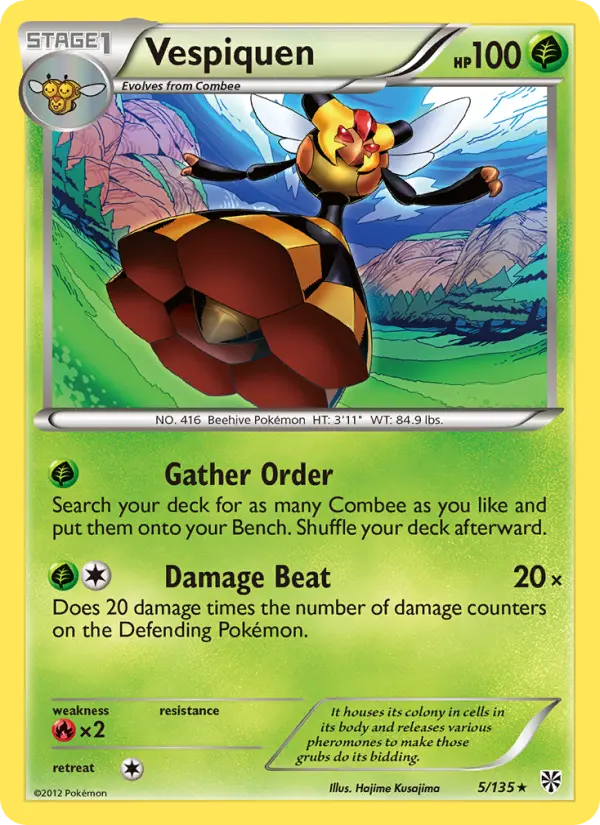 Vespiquen 5 card from Plasma Storm
