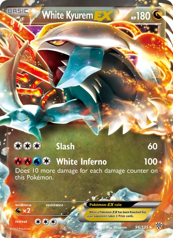 White Kyurem-EX 96 card from Plasma Storm