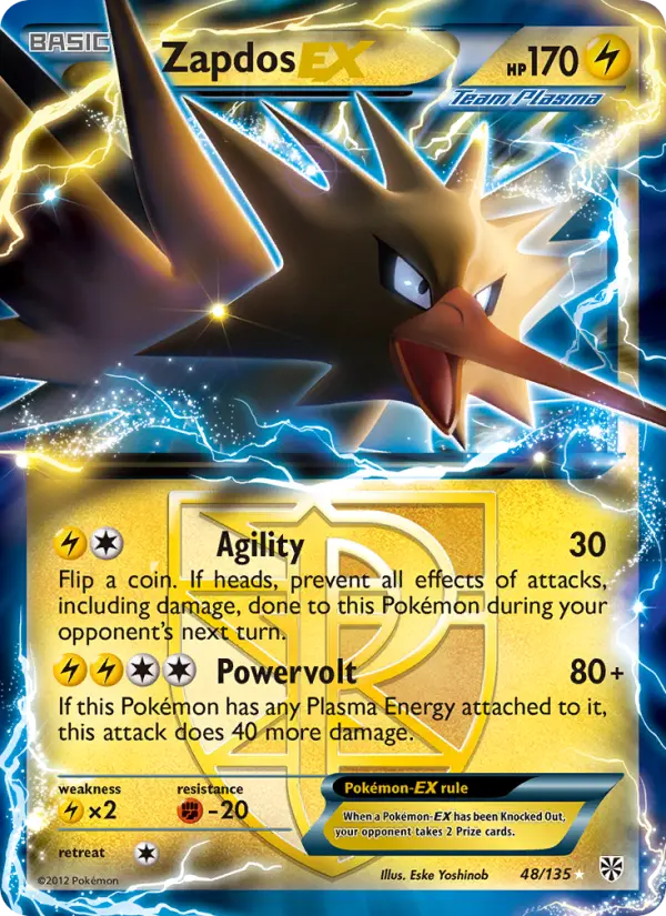 Zapdos-EX 48 card from Plasma Storm
