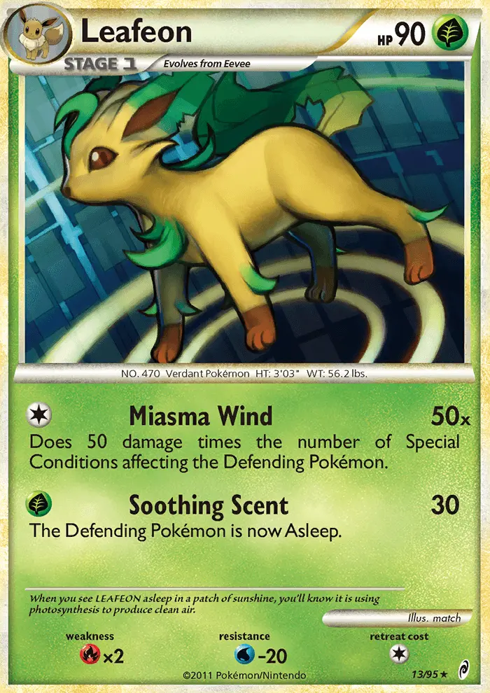 Leafeon 13 card from Call of Legends