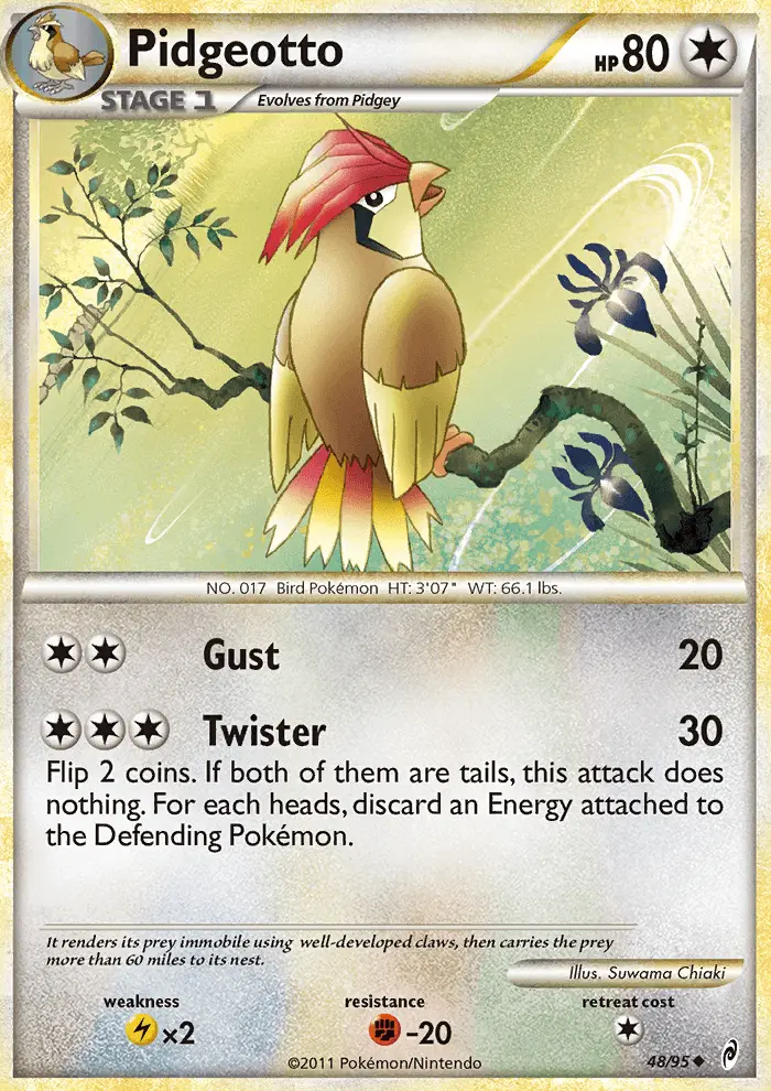 Pidgeotto 48 card from Call of Legends