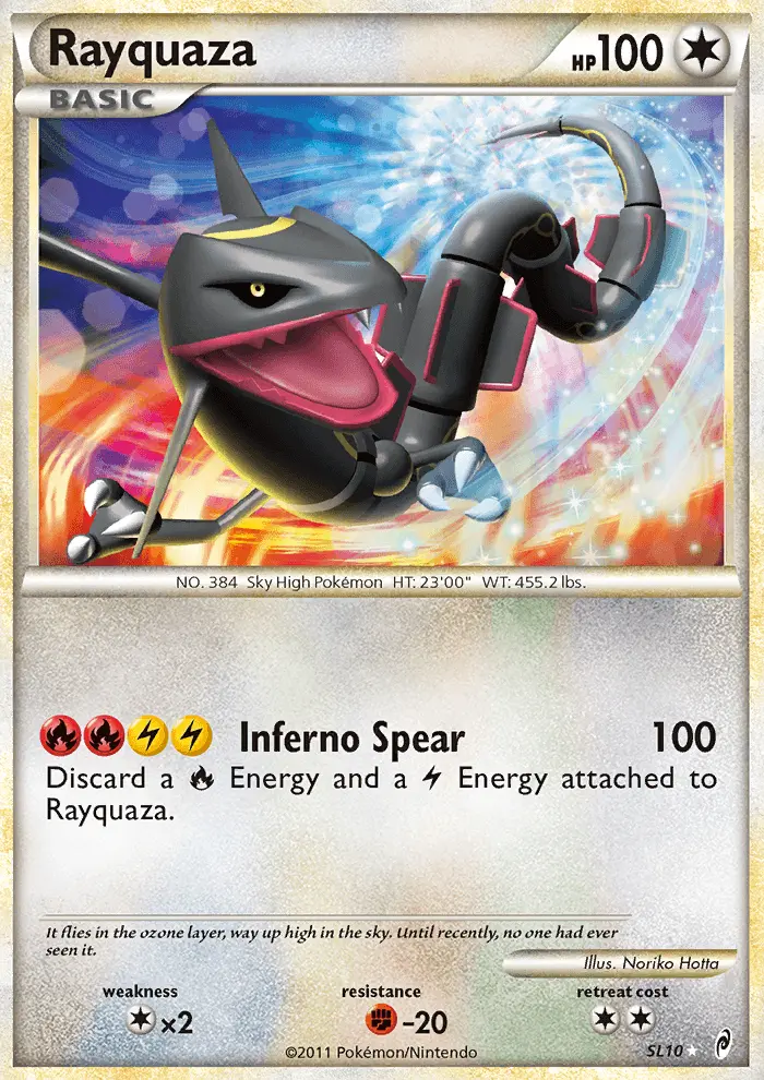Rayquaza SL10 — the most expensive Call of Legends card