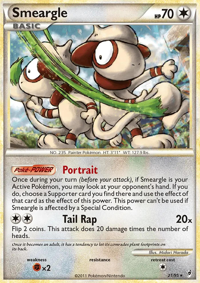 Smeargle 21 card from Call of Legends