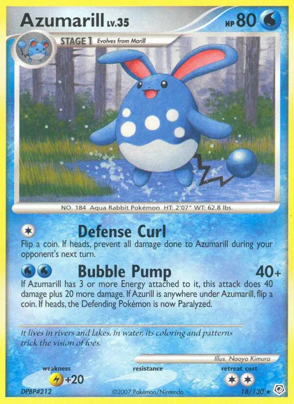 Azumarill 18 — Diamond & Pearl 18, Normal finish
