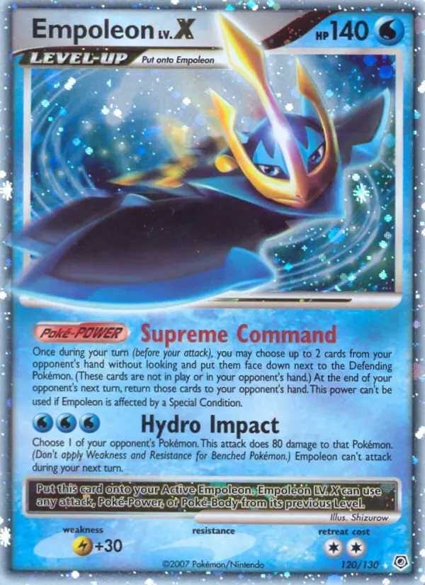 Empoleon LV.X 120 — Diamond & Pearl 120, Holofoil finish