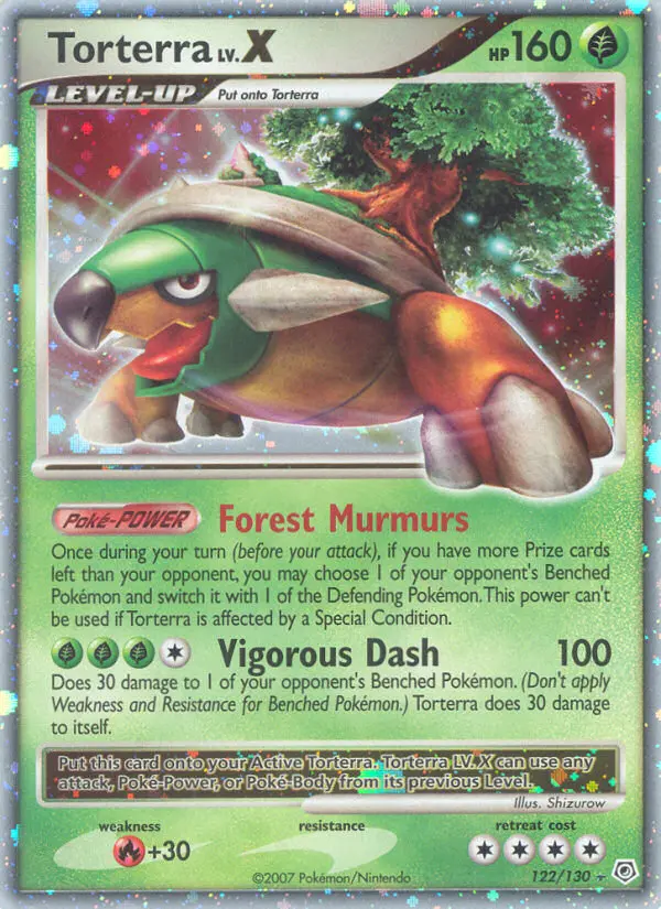 Torterra LV.X 122 card from Diamond & Pearl