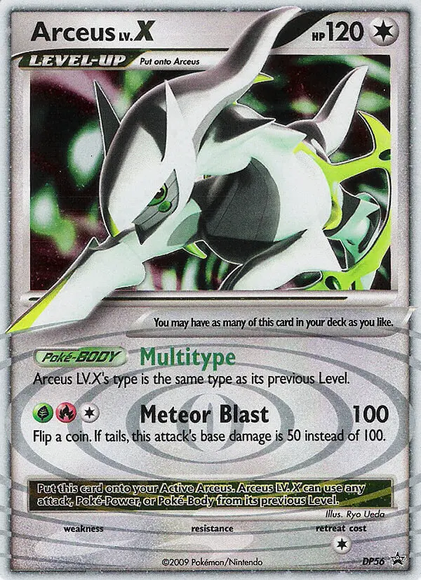Arceus LV.X DP56 card from DP Black Star Promos