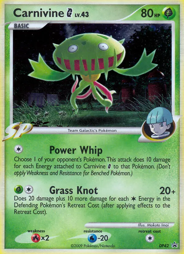 Carnivine G DP42 card from DP Black Star Promos