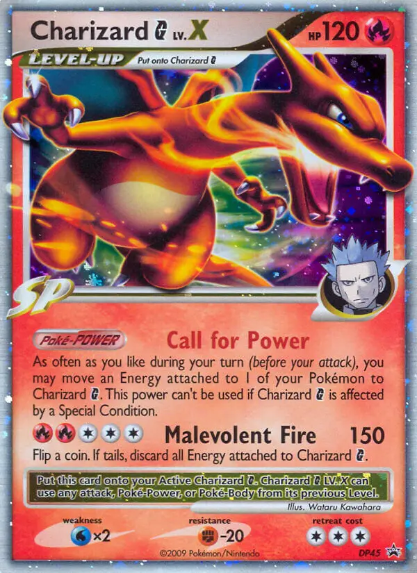 Charizard G LV.X DP45 card from DP Black Star Promos