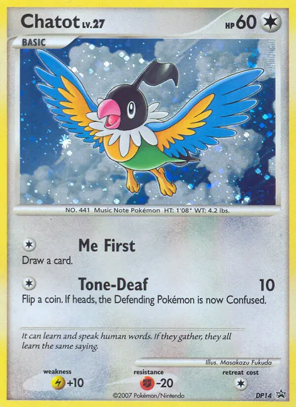 Chatot DP14 card from DP Black Star Promos