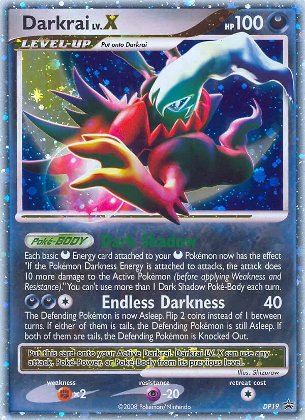 Darkrai LV.X DP19 card from DP Black Star Promos