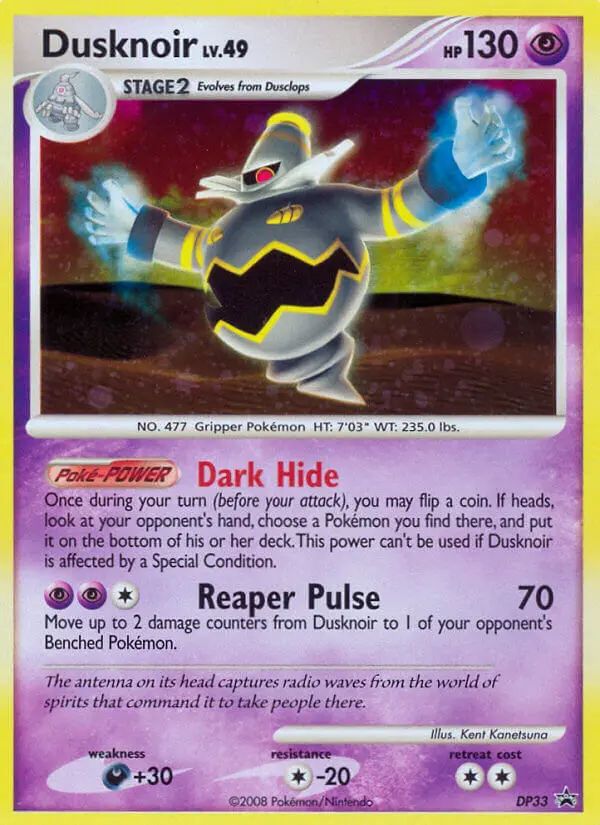 Dusknoir DP33 card from DP Black Star Promos