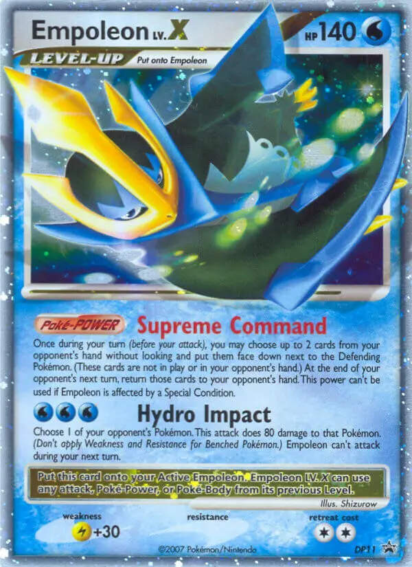 Empoleon LV.X DP11 card from DP Black Star Promos