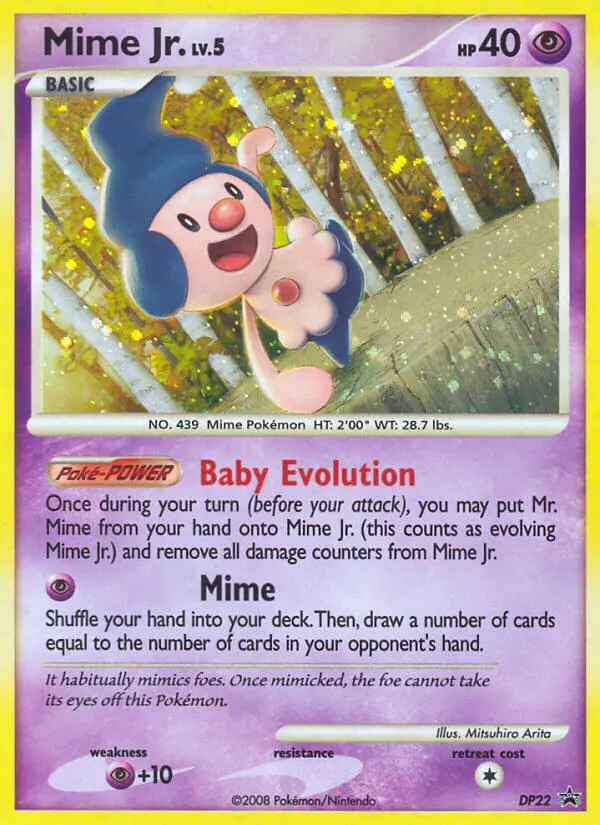 Mime Jr. DP22 card from DP Black Star Promos