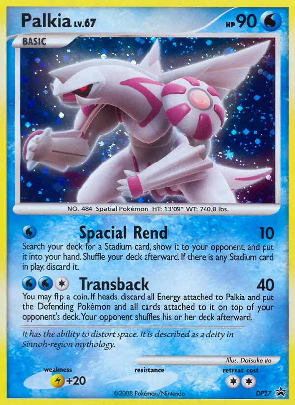 Palkia DP27 card from DP Black Star Promos
