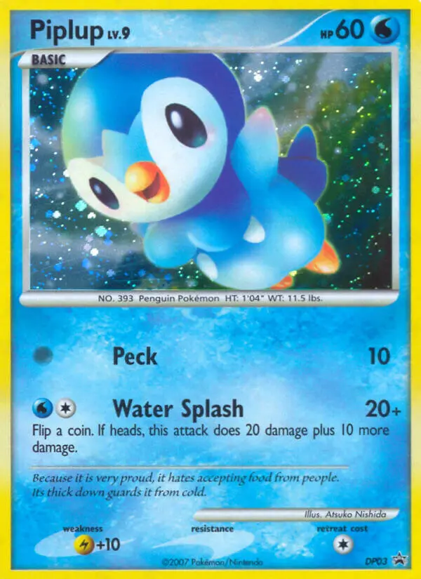 Piplup DP03 card from DP Black Star Promos